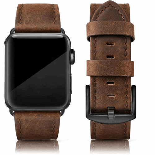 Luxurious WomSir Leather Apple Watch Bands for Men